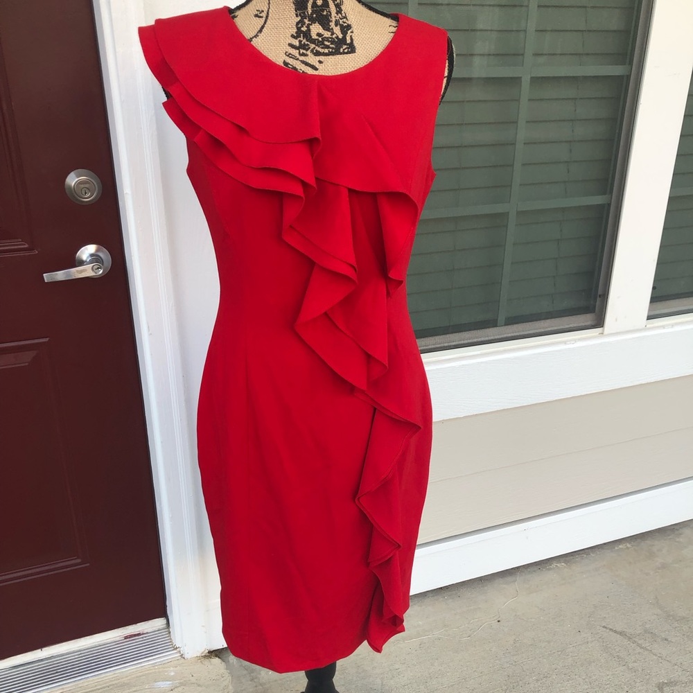 EUC Red Calvin Klein Dress
